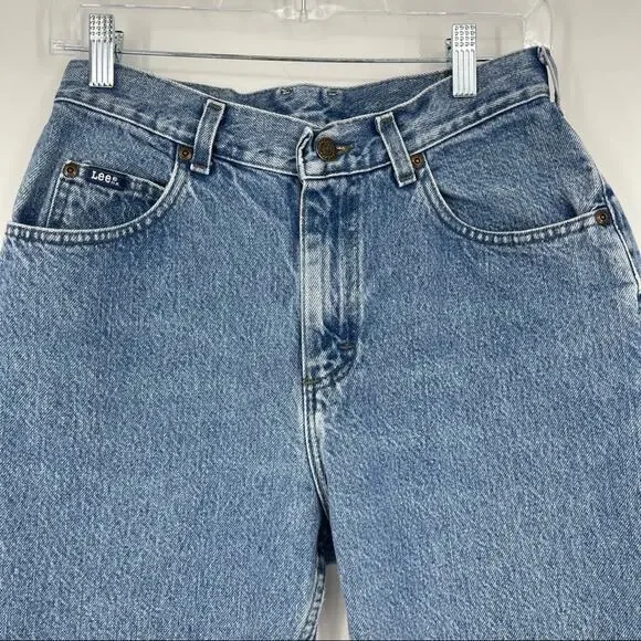 RARE Upside Down Label Vintage Lee Mom 90s Jeans 24" Waist - Picture 14 of 16